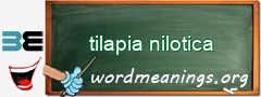 WordMeaning blackboard for tilapia nilotica